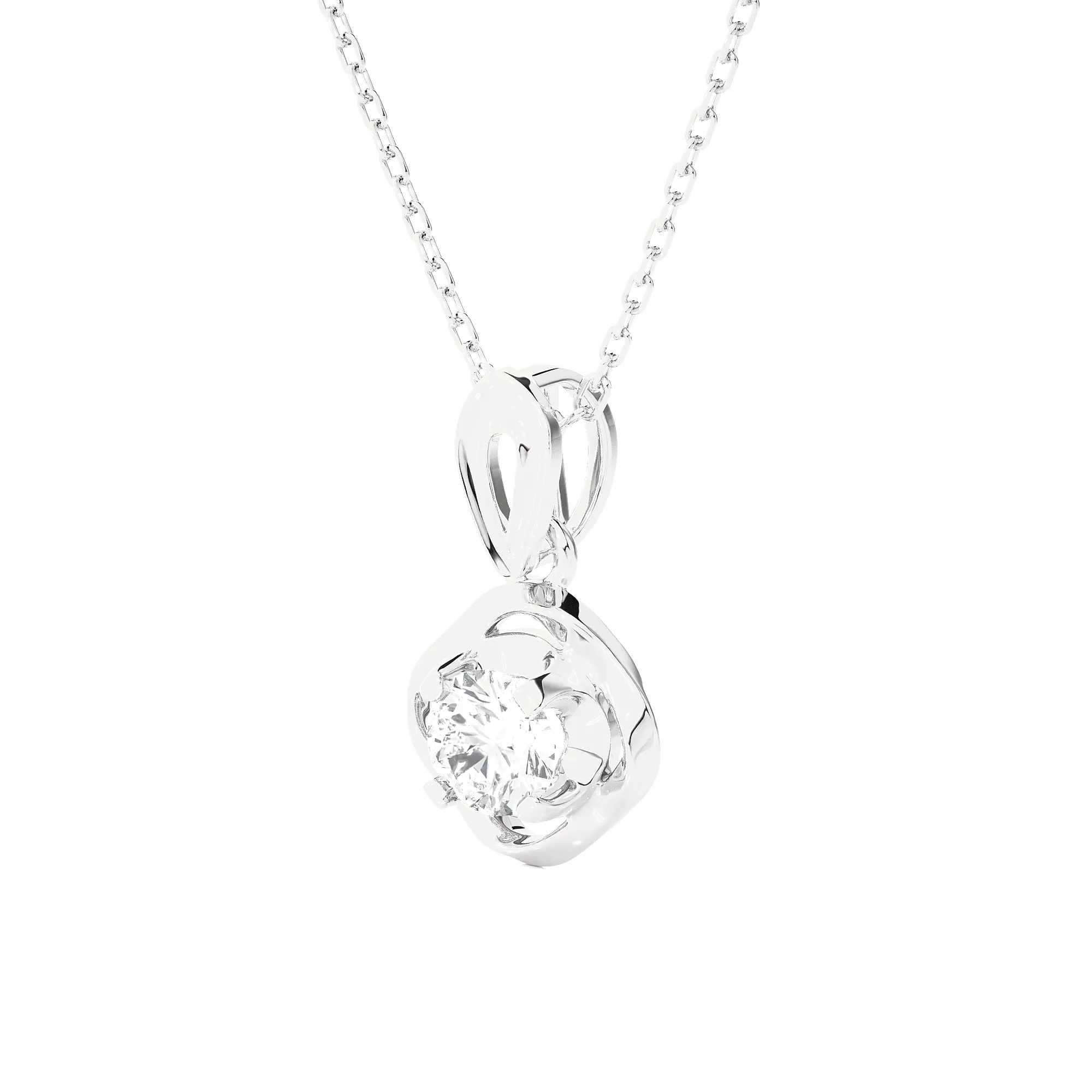 1/4  ctw Round Lab Grown Diamond Solitaire Pendant