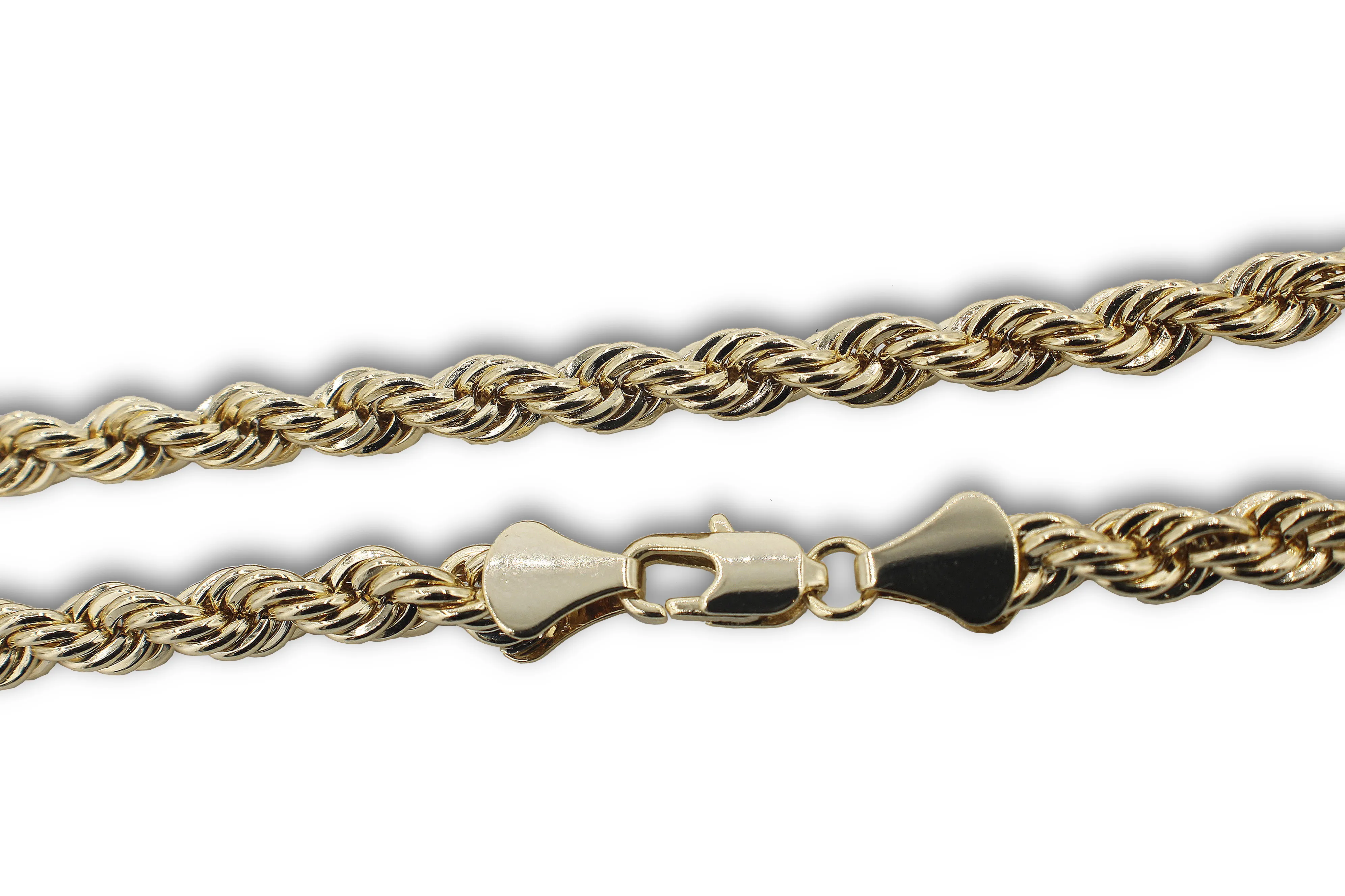 4mm Rope Chain High Polished 14K Chain