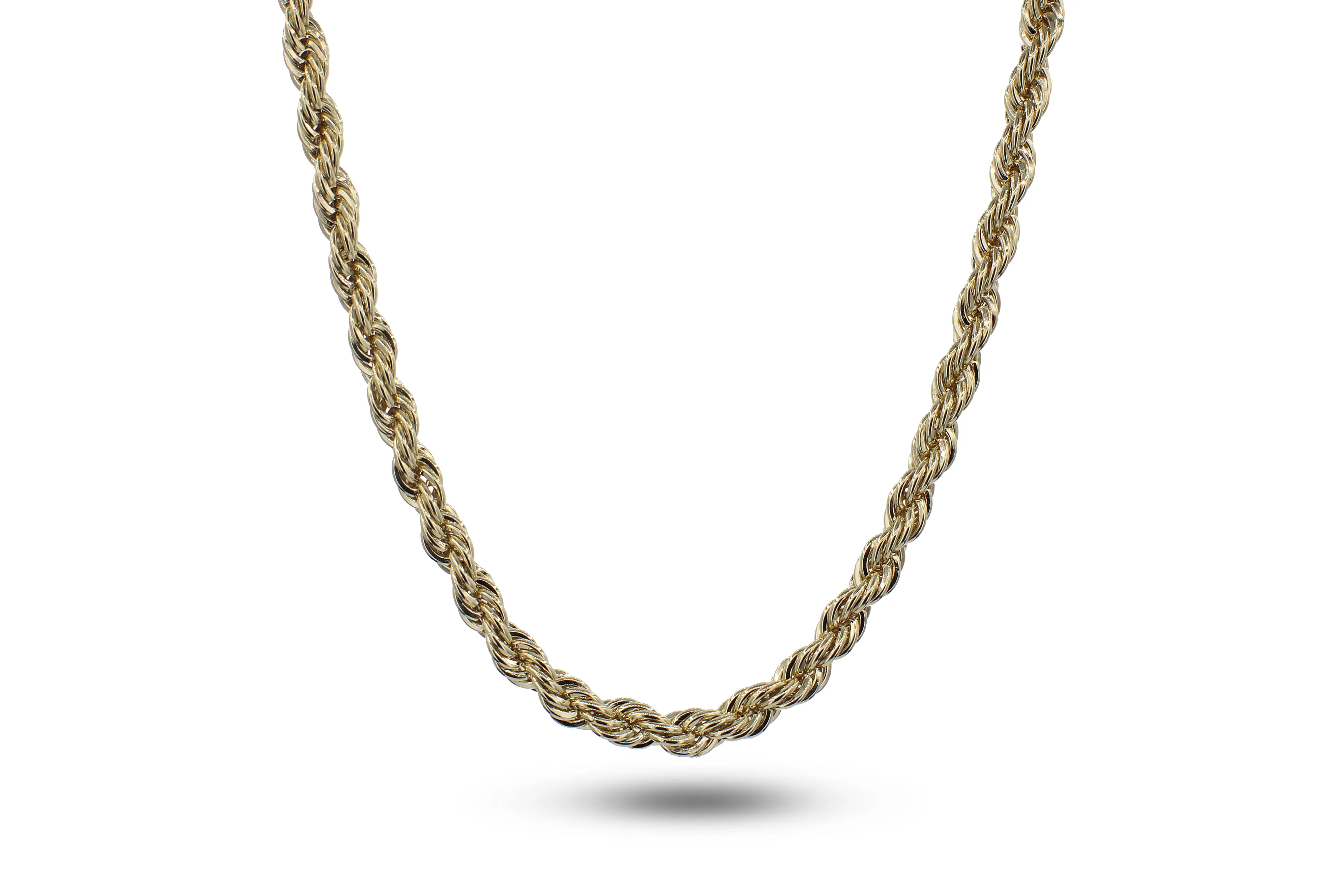 4mm Rope Chain High Polished 14K Chain