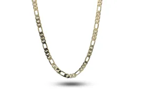 7mm Figaro High Polished 14K Chain