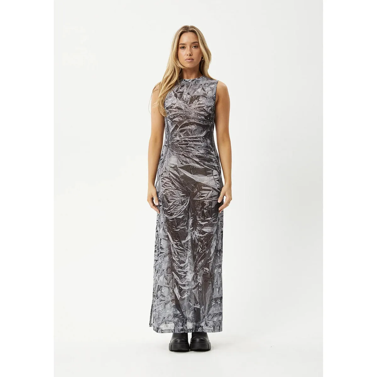 Afends Silver Lining Sheer Dress