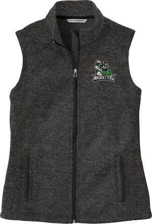 Atlanta Madhatters Ladies Sweater Fleece Vest