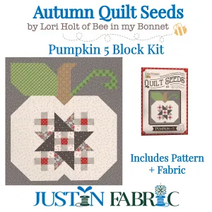 Autumn Quilt Seeds Pumpkin 5 Block Kit Featuring Autumn by Lori Holt