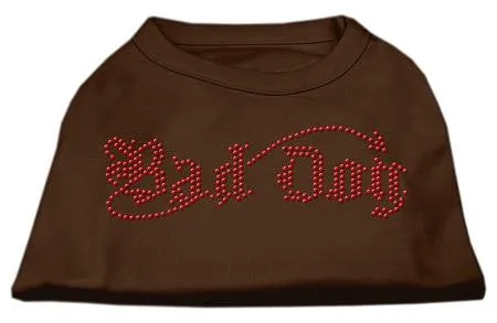 Bad Dog Rhinestone Shirts Brown XXL (18)