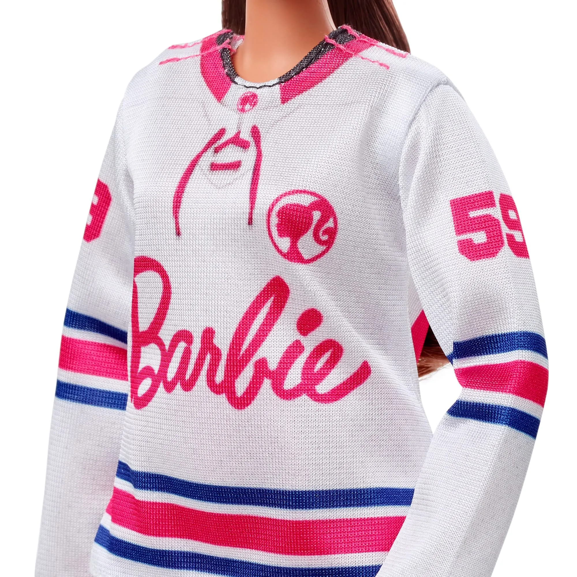 Barbie Winter Sports Hockey Player Brunette Doll & Curvy Shape