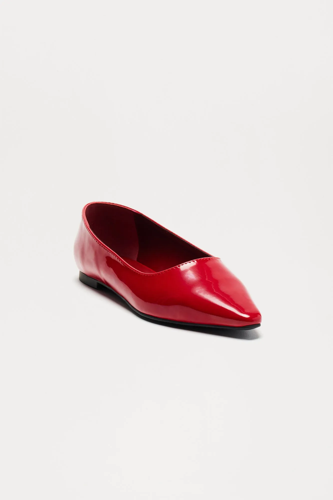 Blaire Pointed Toe Flats - Red