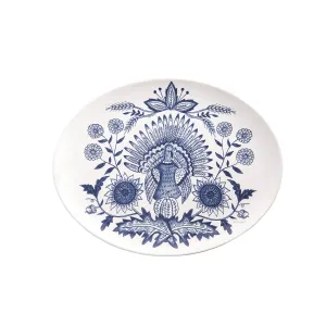 Blue Harvest Turkey Oval Platter