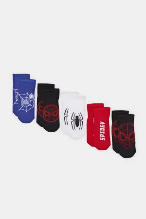 Boys Assorted Spiderman Length Socks (5 Pairs)