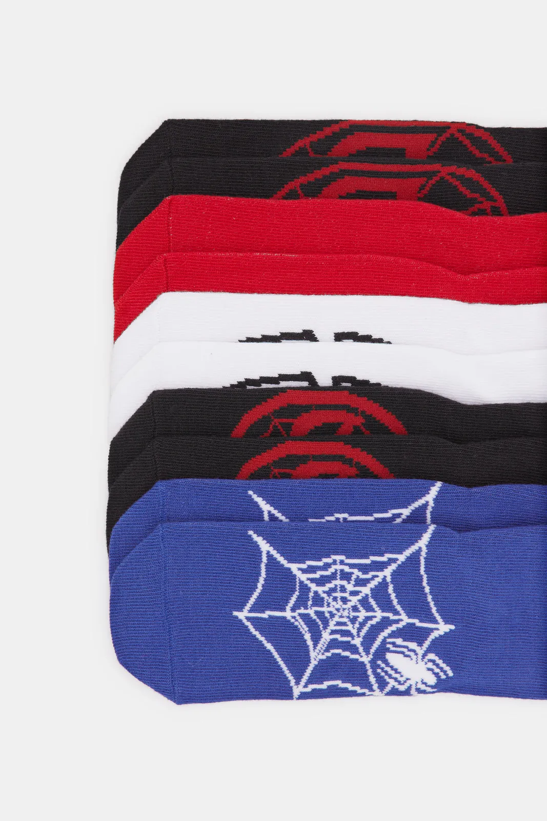 Boys Assorted Spiderman Length Socks (5 Pairs)