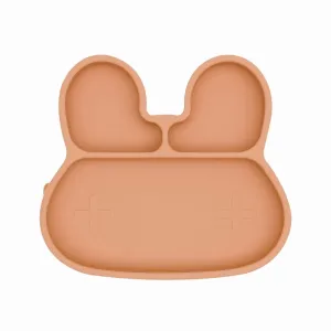 Bunny Stickie® Plate - Dark Peach