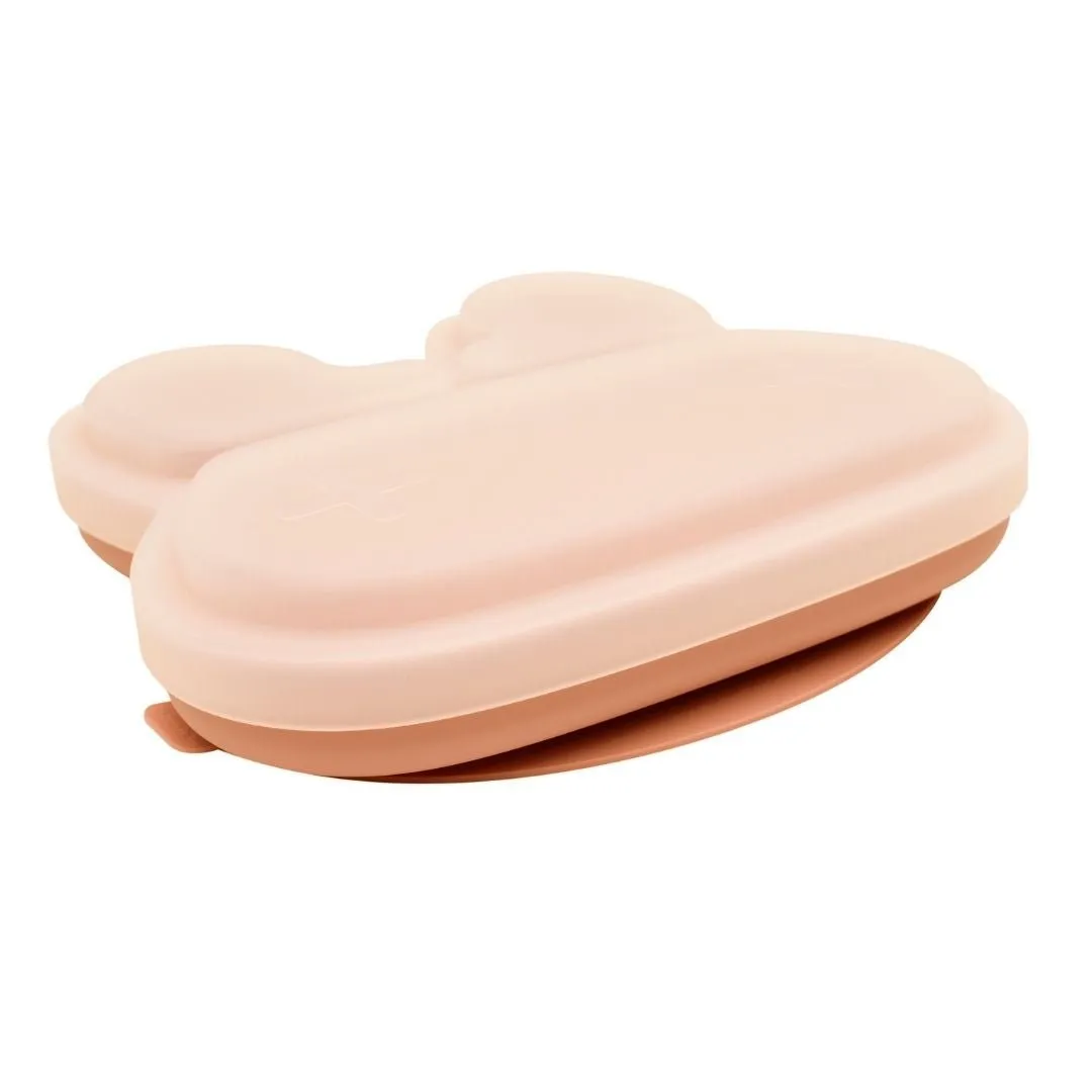 Bunny Stickie® Plate - Dark Peach