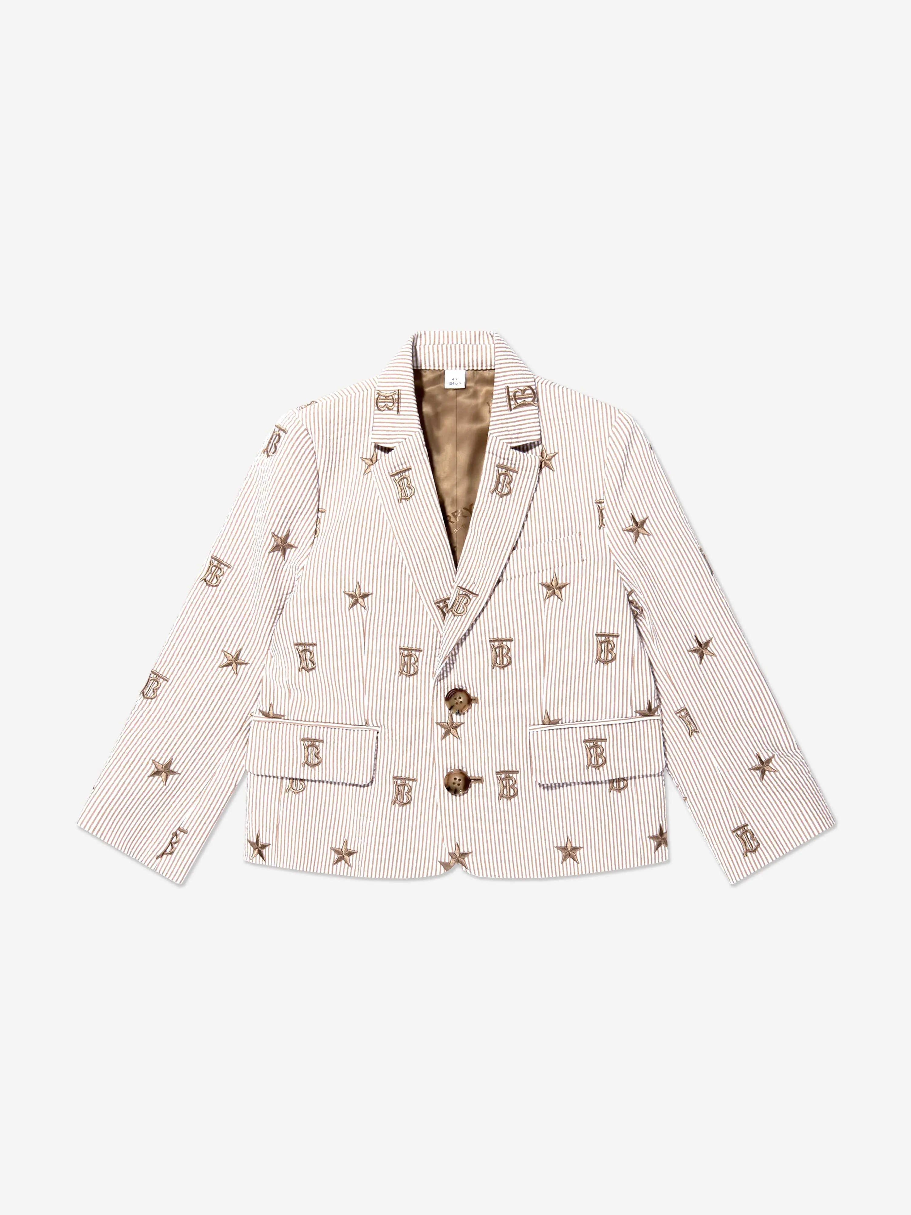 Burberry Boys Cotton Blend Monogram Blazer