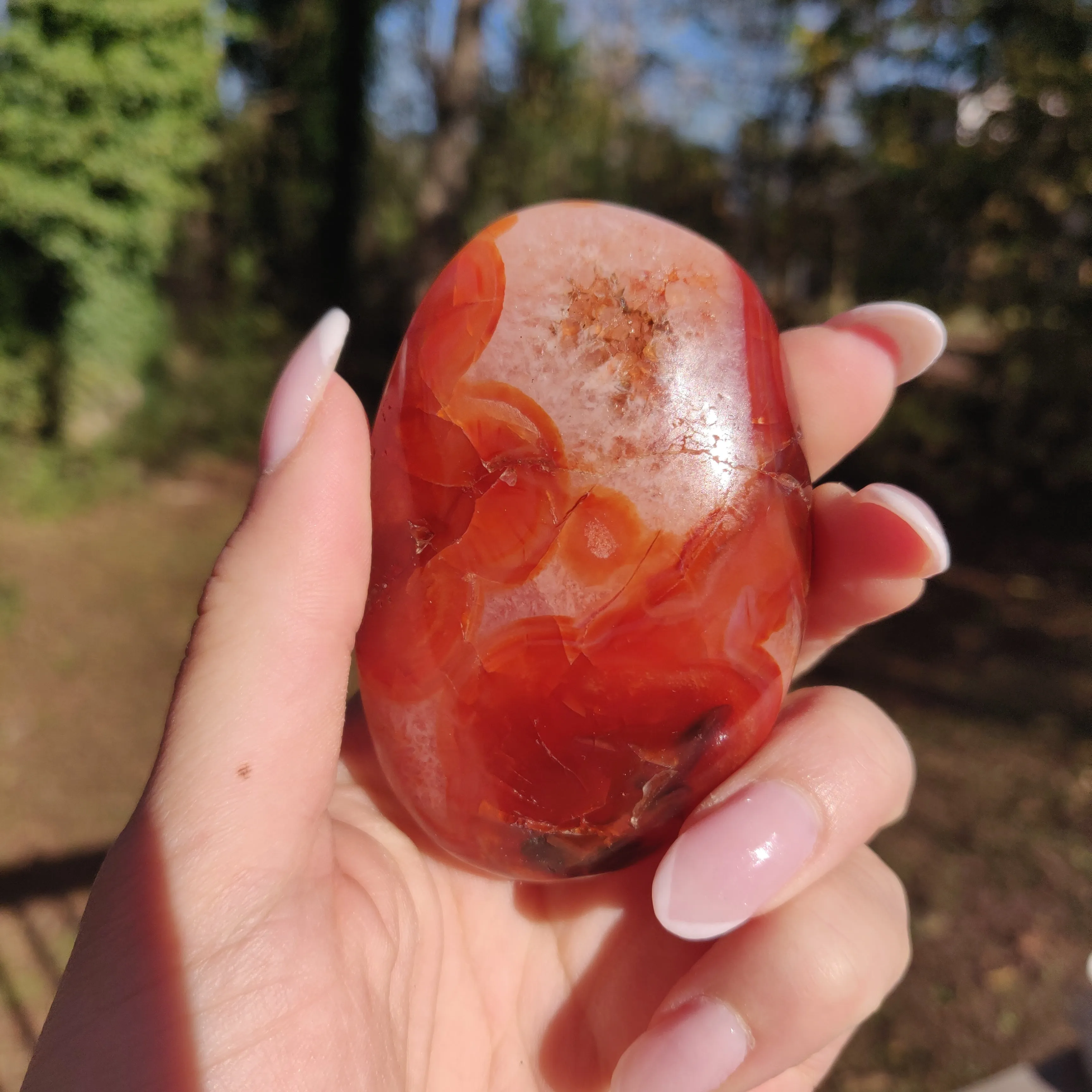 Carnelian Palm Stone (#17)