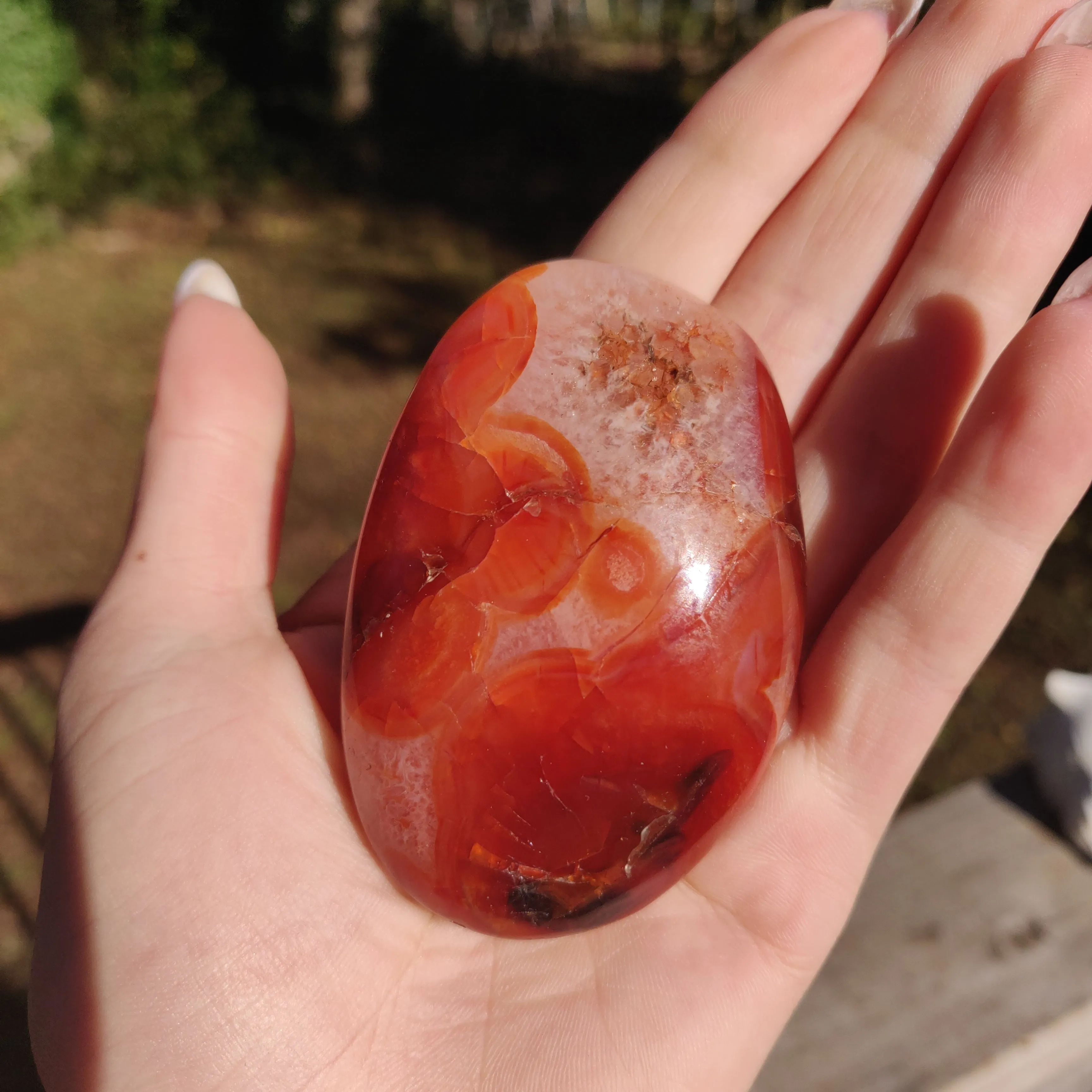 Carnelian Palm Stone (#17)