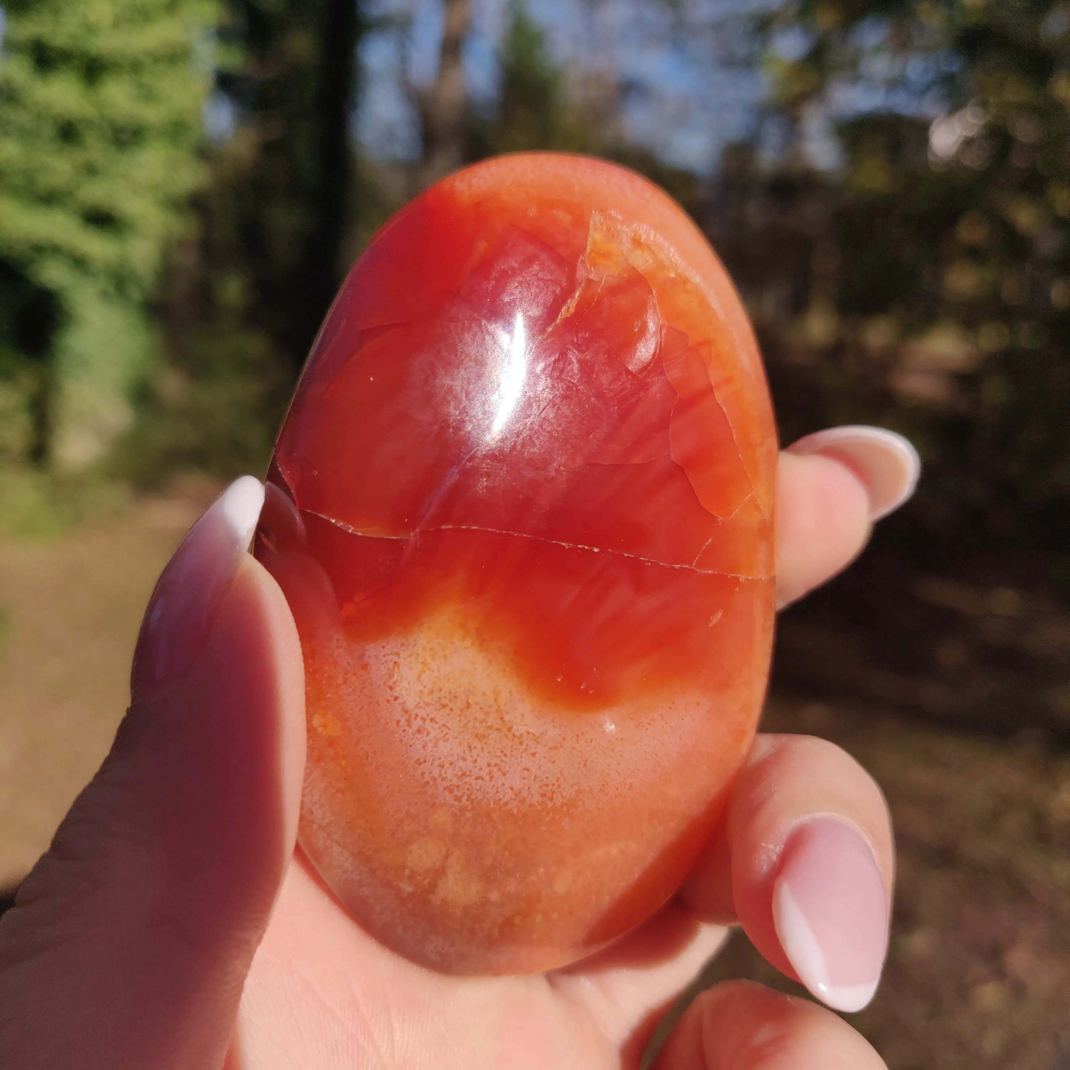 Carnelian Palm Stone (#17)