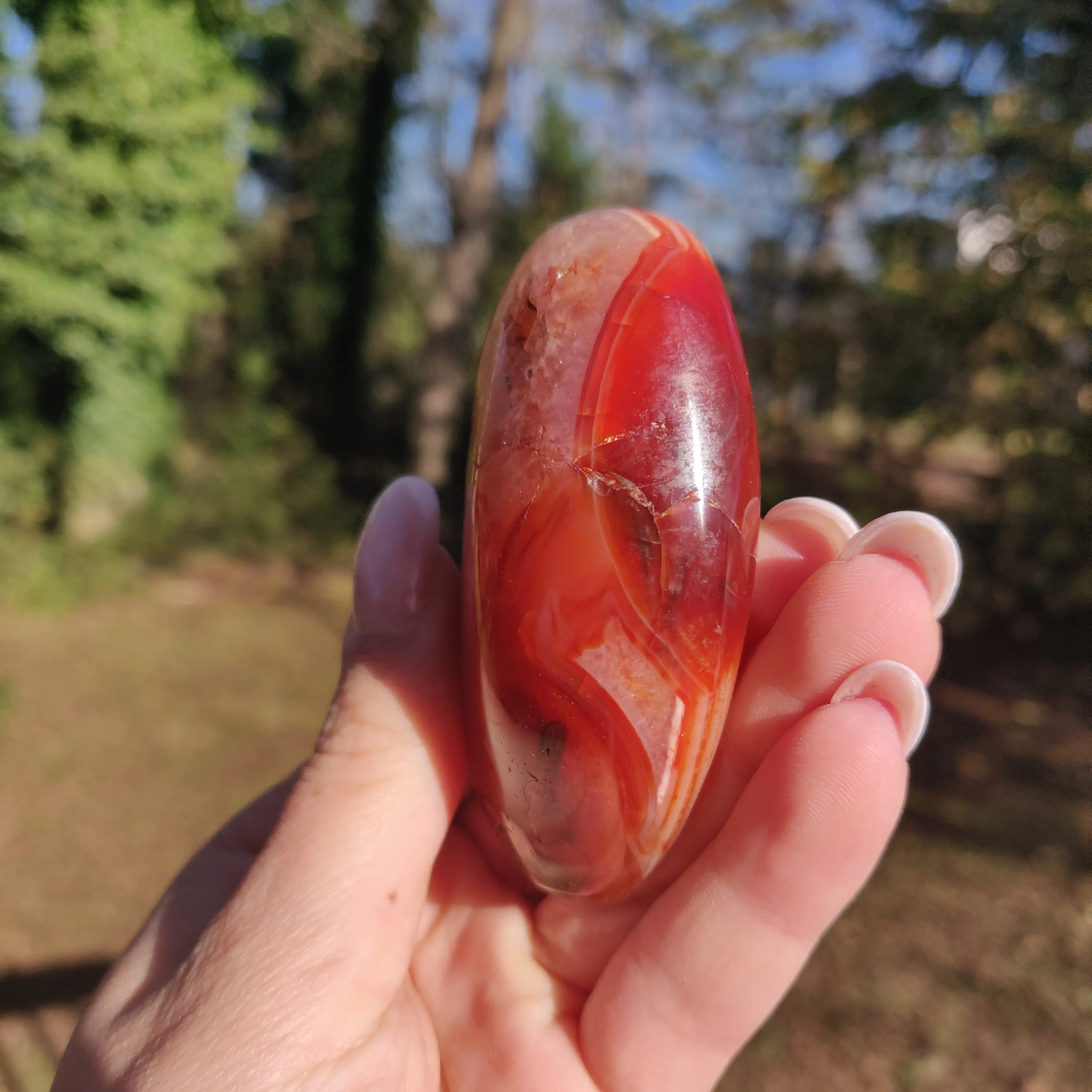 Carnelian Palm Stone (#17)