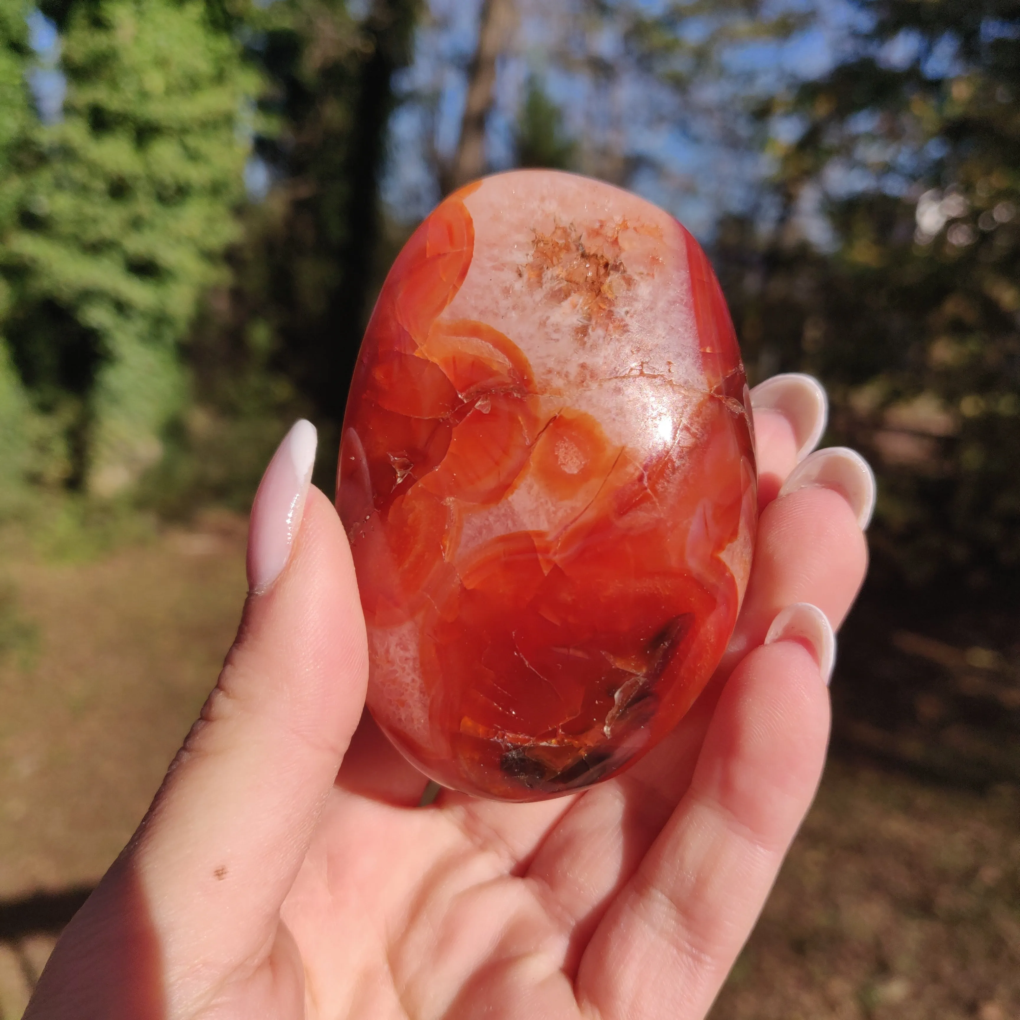 Carnelian Palm Stone (#17)