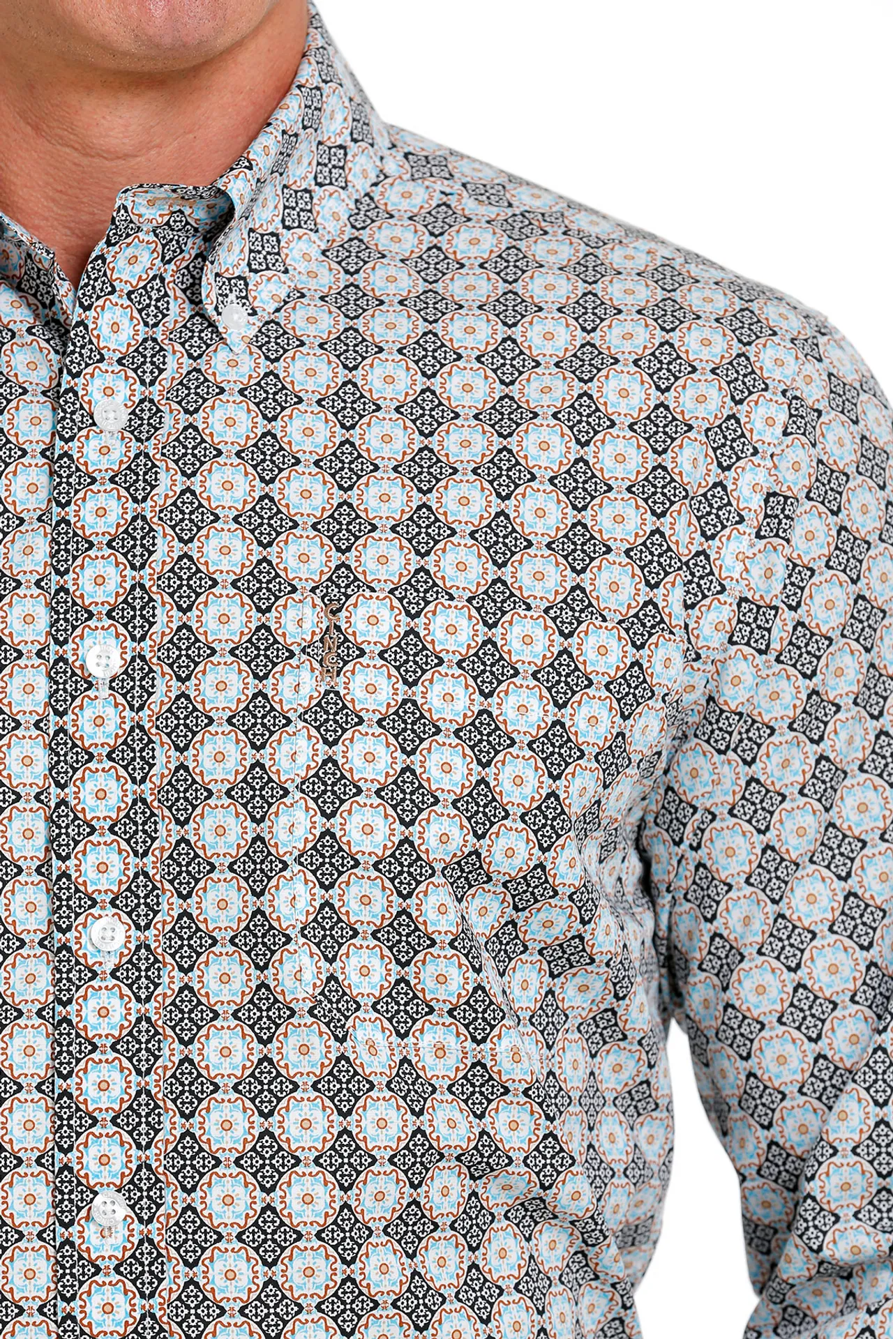 Cinch Men's Modern Fit Printed Button-Down Shirt - MTW1347081