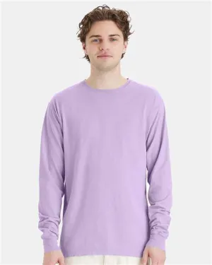 Custom Embroidered - ComfortWash by Hanes - Garment-Dyed Long Sleeve T-Shirt - Future Lavender - GDH200