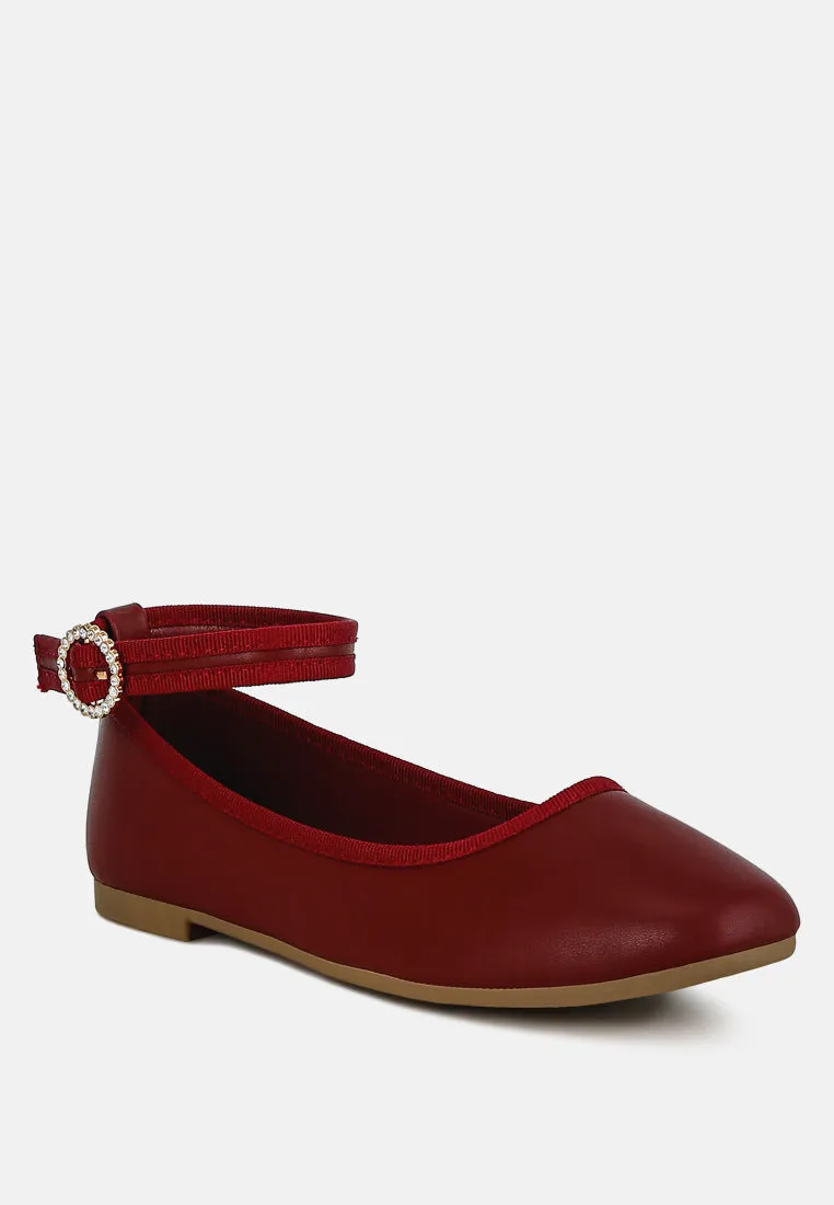 Danseur Ankle Strap Detail Ballet Flats