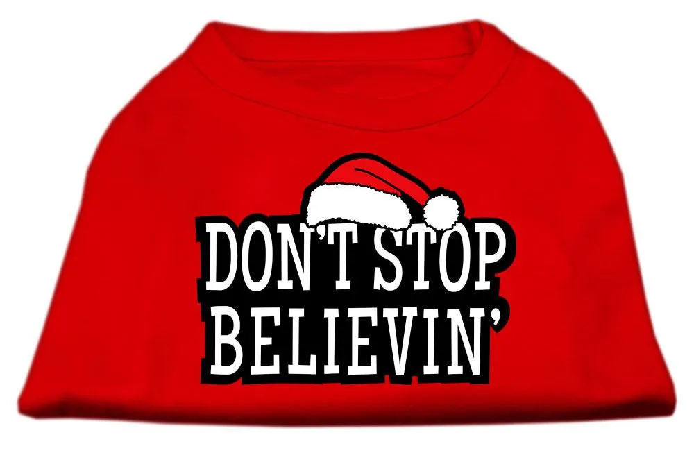 Don't Stop Believin' Screenprint Shirts Red L (14)