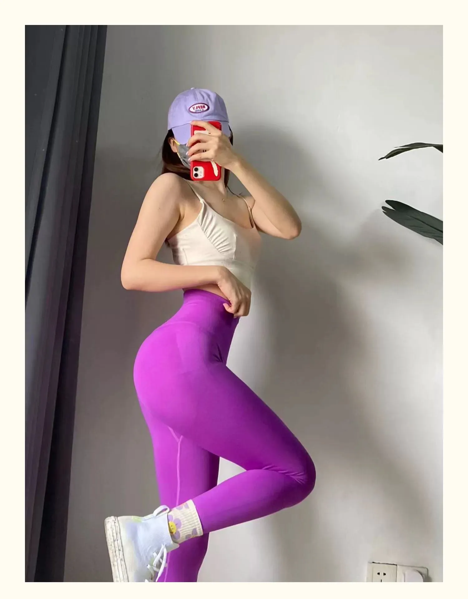 Flow High Waisted Butt Lifting Leggings High Waist Hip Lift Fitness Pants Women's High Elastic Quick-Drying Tight Sports Pants