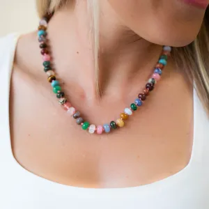 Gem Mix Necklace 18.5 inches 5x8 rondelle