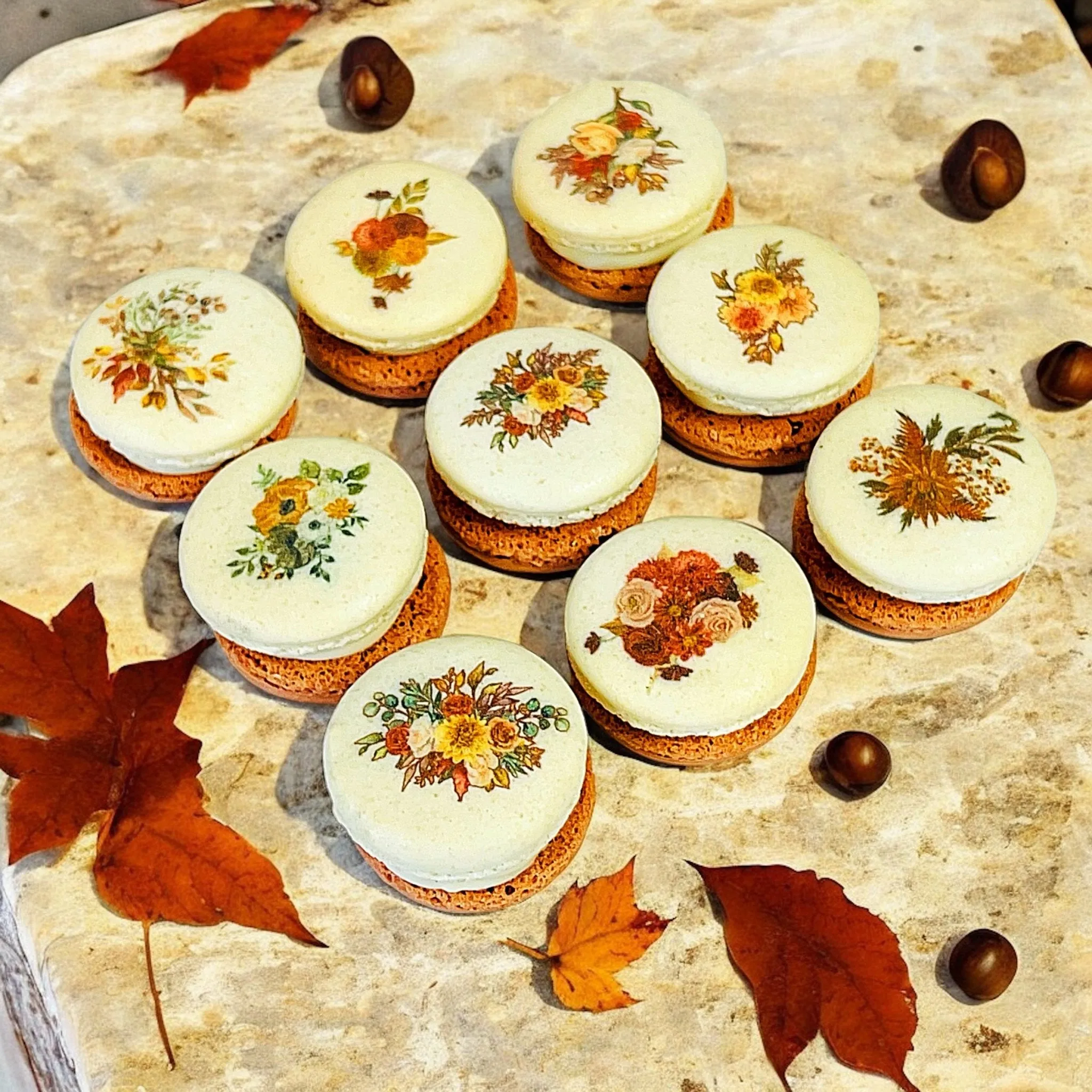 Harvest Dreams Collection | Caramel Fields French Macarons