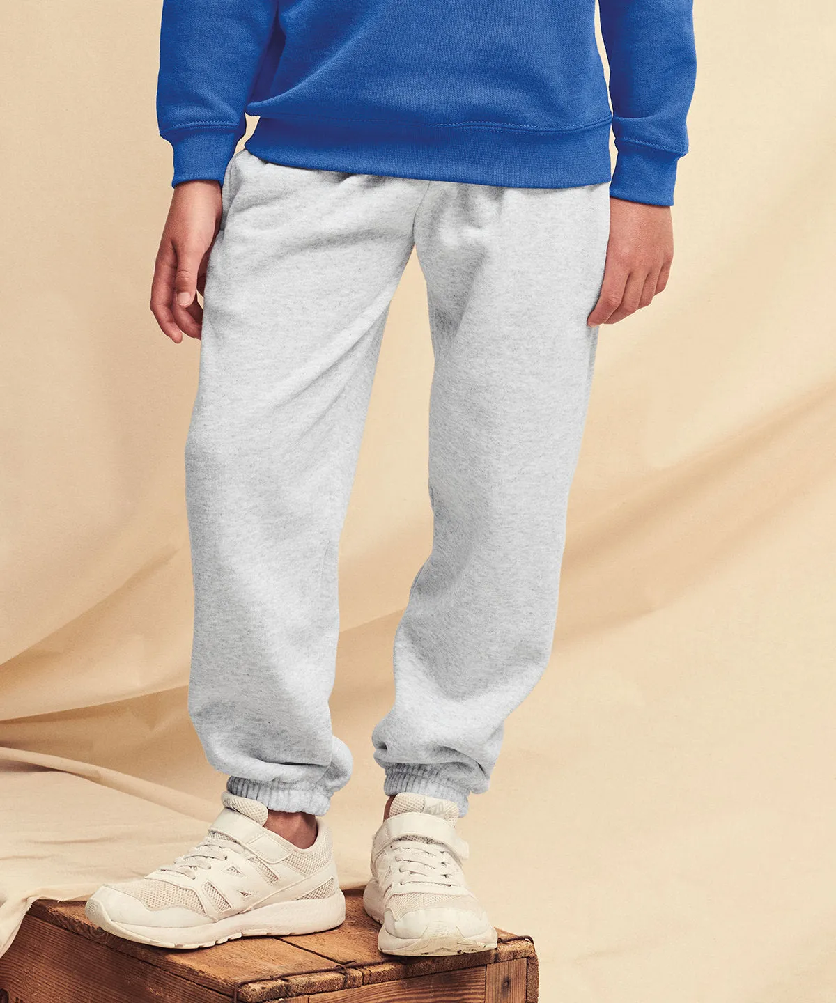 Heather Grey - Kids classic elasticated cuff jog pants