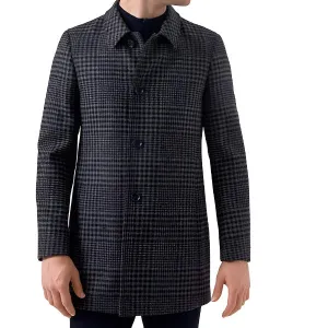 ID6039-Remus Uomo Rowan Big Check Overcoat