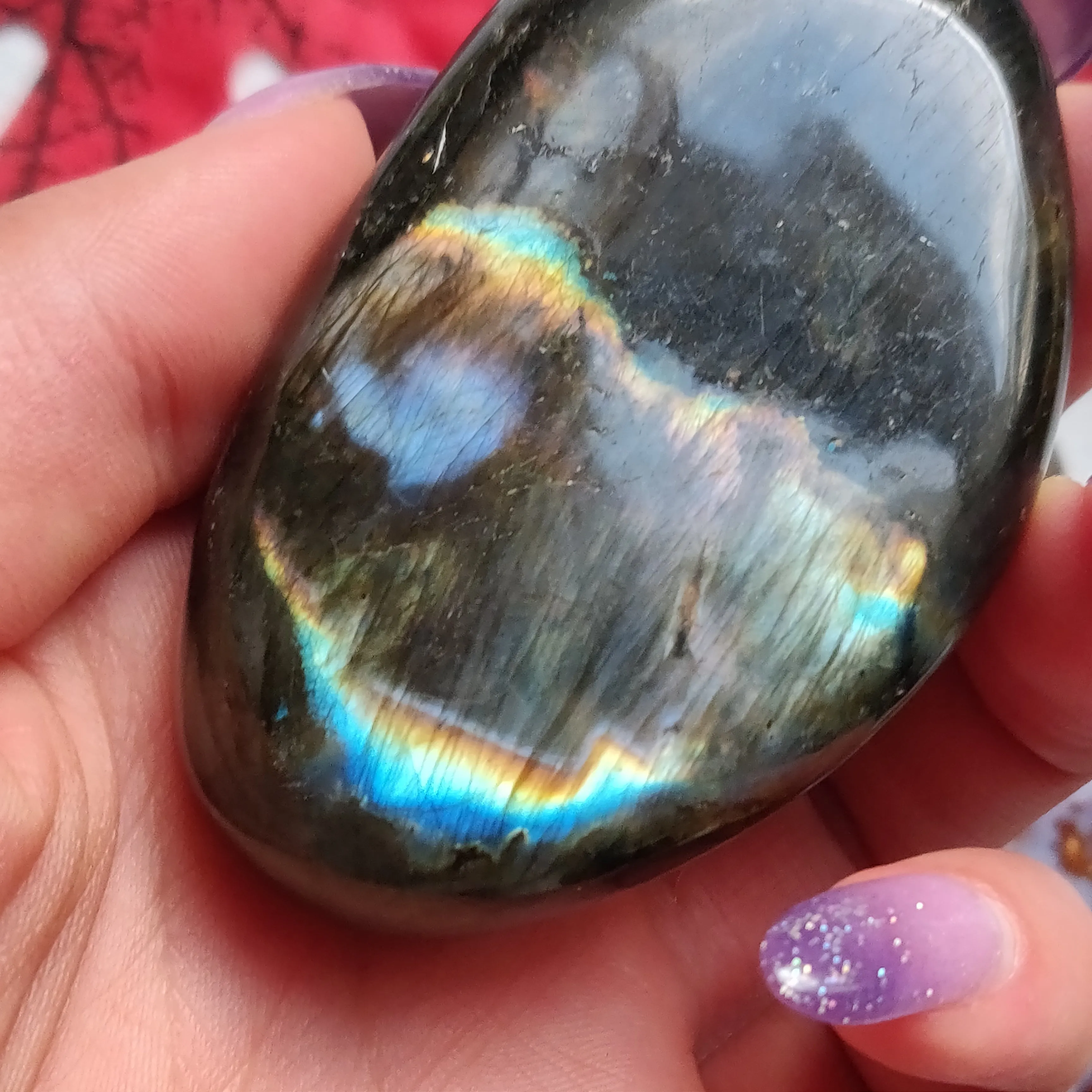 Labradorite Palm Stone (#A13)