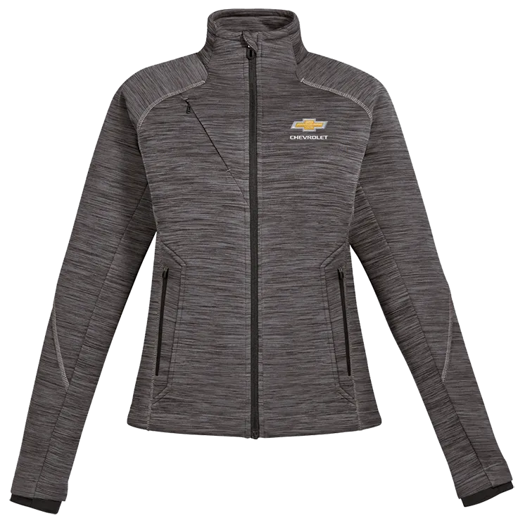 Ladies Chevrolet Gold Bowtie Full Zip Bonded Fleece Jacket