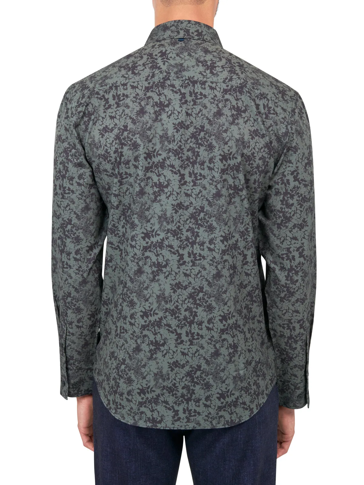 Leaf Print Long Sleeve Shirt