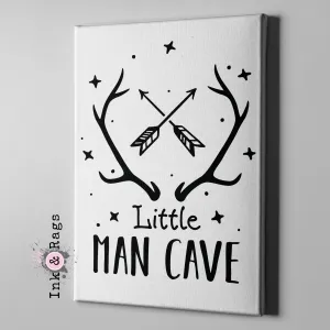 Little Man Cave White Gallery Wrapped Canvas