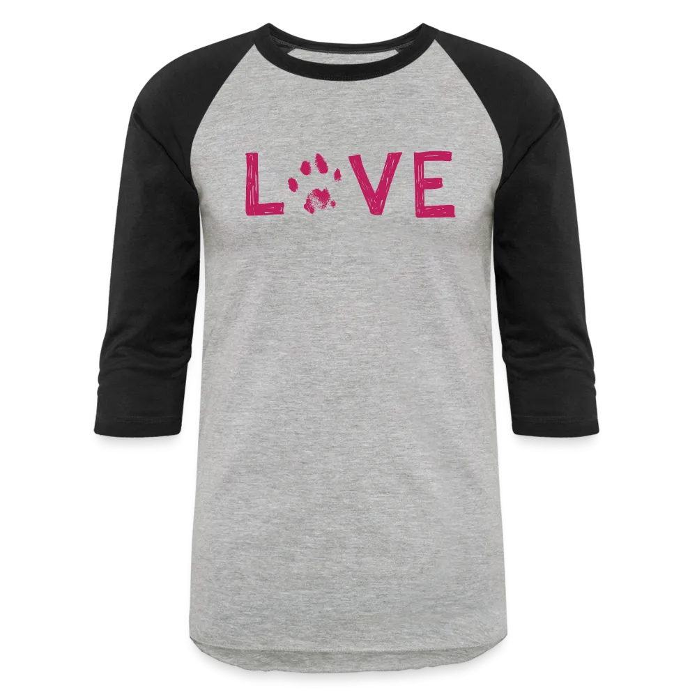 Love Pawprint Baseball T-Shirt