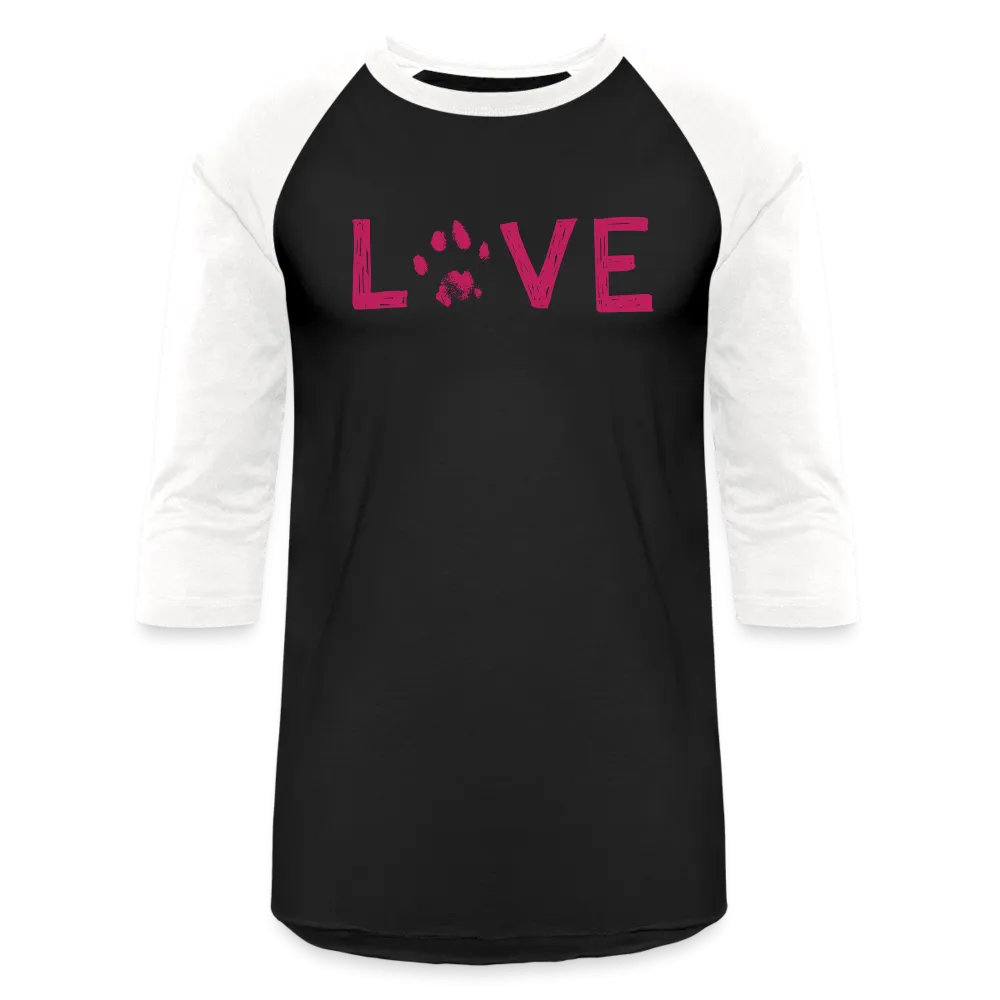 Love Pawprint Baseball T-Shirt