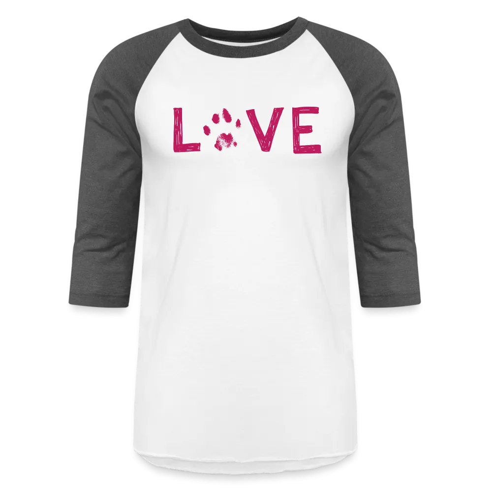 Love Pawprint Baseball T-Shirt