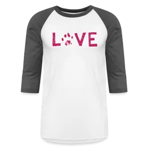 Love Pawprint Baseball T-Shirt