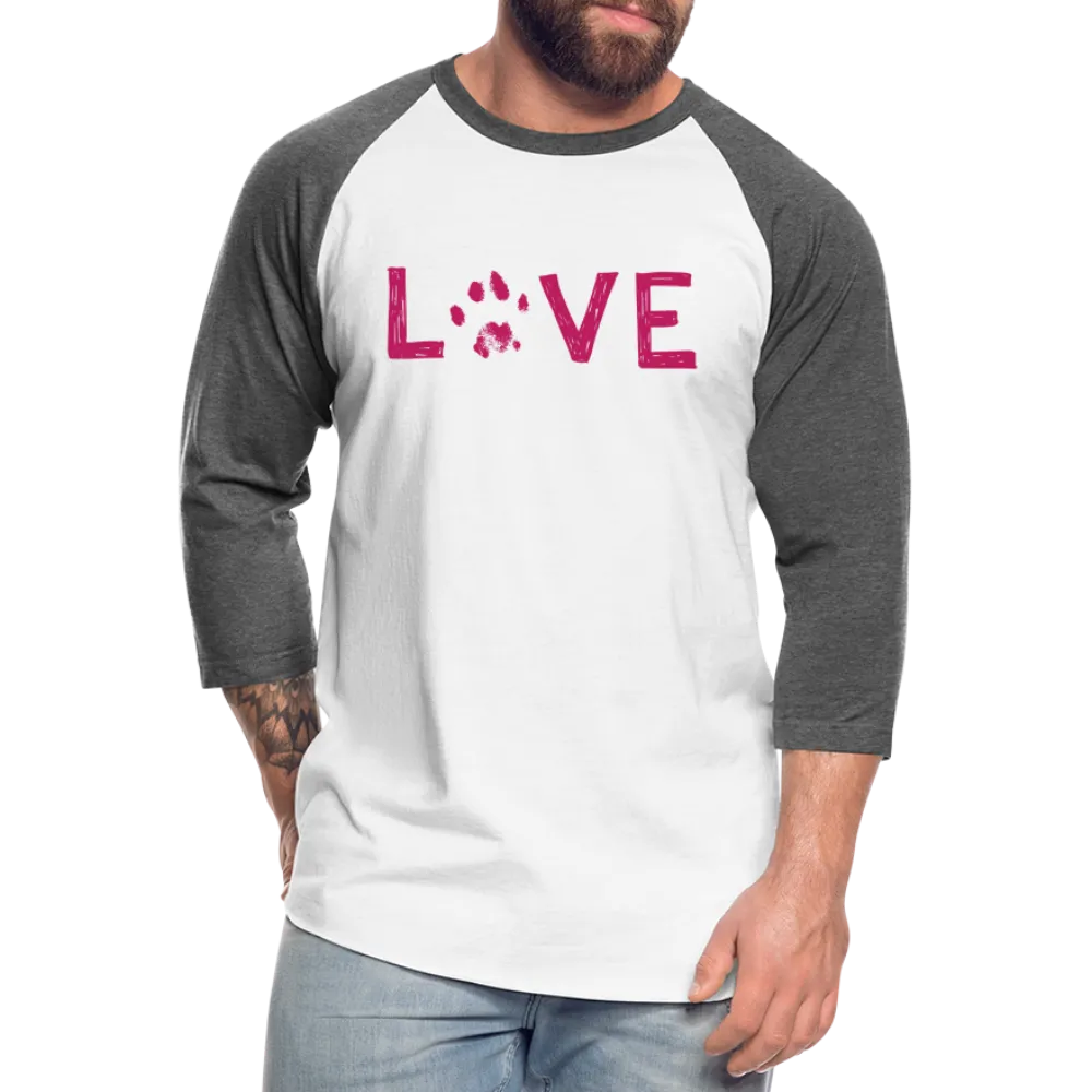 Love Pawprint Baseball T-Shirt