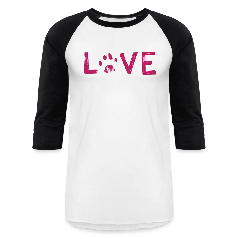 Love Pawprint Baseball T-Shirt