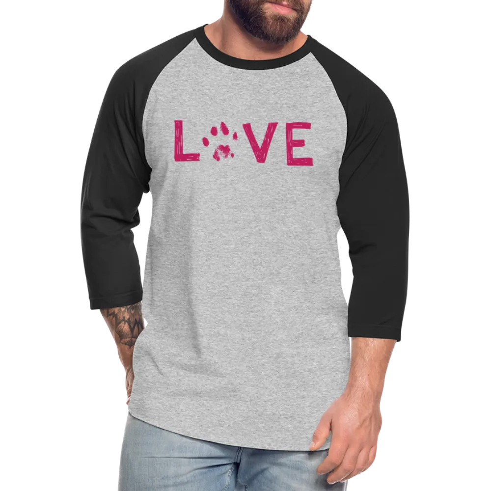 Love Pawprint Baseball T-Shirt