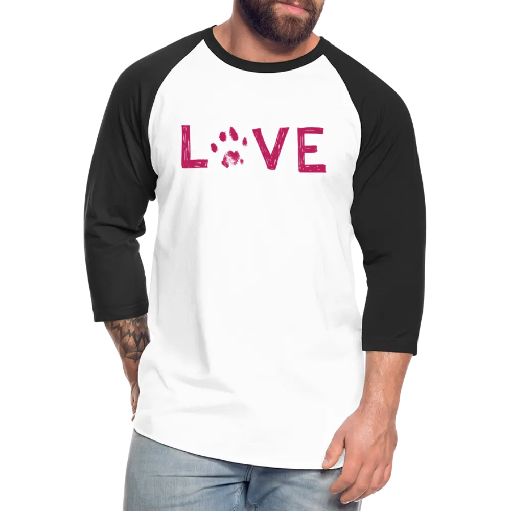 Love Pawprint Baseball T-Shirt