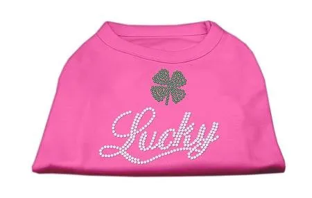 Lucky Rhinestone Shirts Bright Pink S (10)