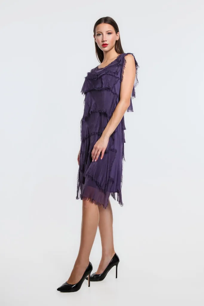 Mariana Silk Ruffle Dress (DT202)