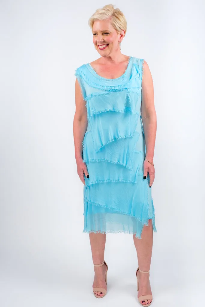 Mariana Silk Ruffle Dress (DT202)