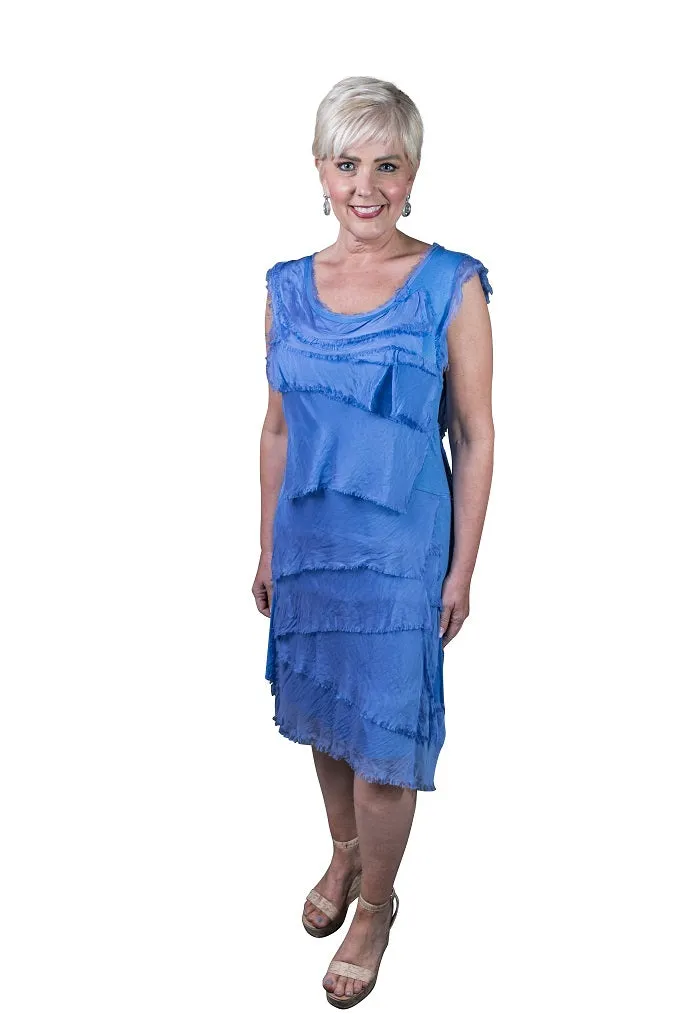 Mariana Silk Ruffle Dress (DT202)