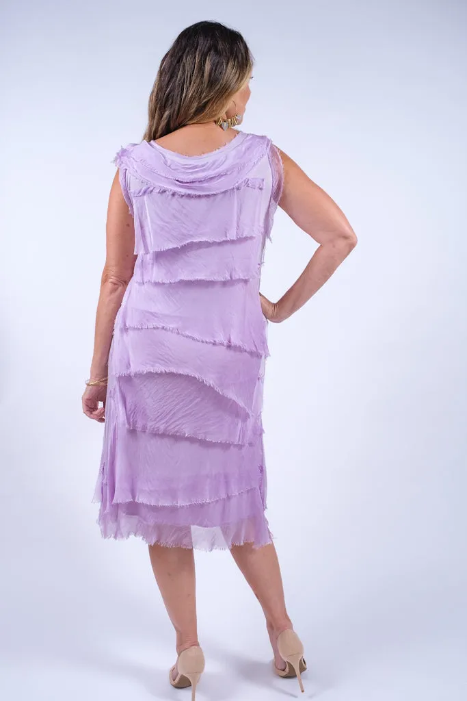 Mariana Silk Ruffle Dress (DT202)