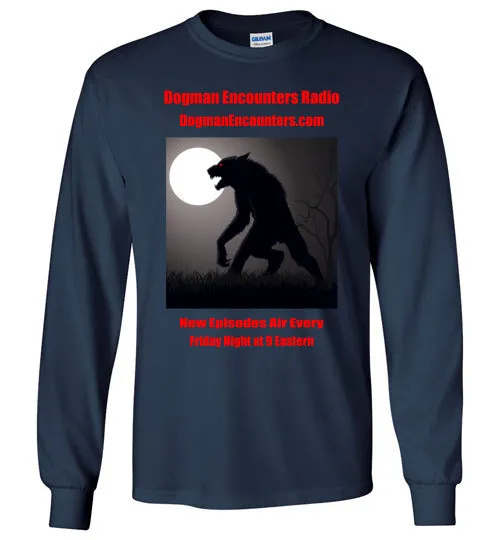 Men's Dogman Encounters Stalker Collection Long Sleeve T-Shirt (red font)