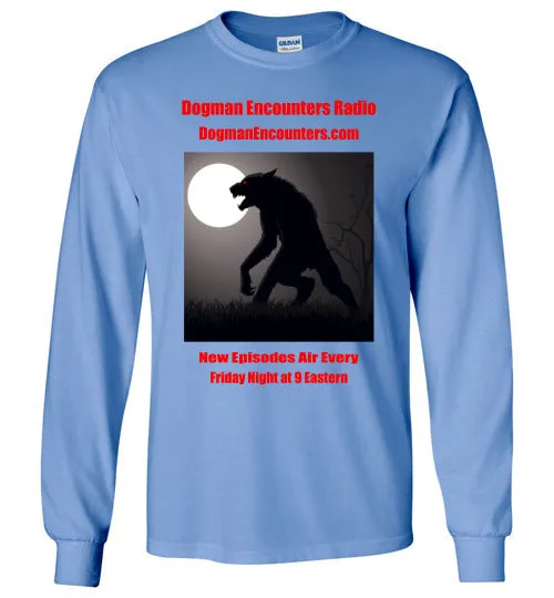 Men's Dogman Encounters Stalker Collection Long Sleeve T-Shirt (red font)