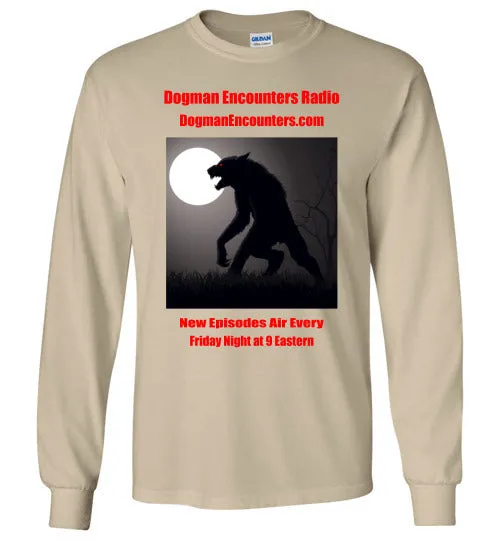 Men's Dogman Encounters Stalker Collection Long Sleeve T-Shirt (red font)